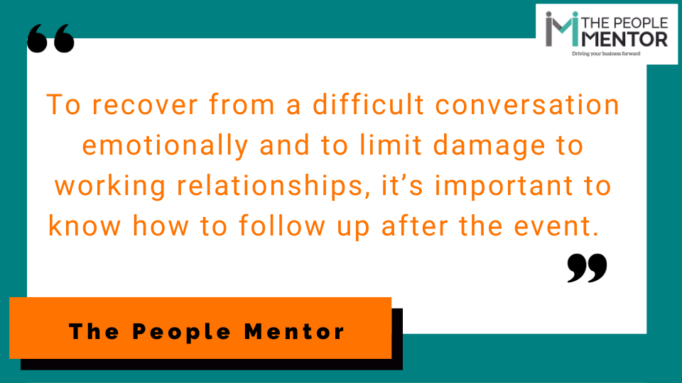 recover after a difficult conversation