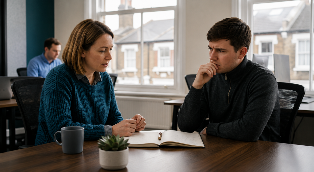 Difficult feedback — managing a defensive reaction calmly