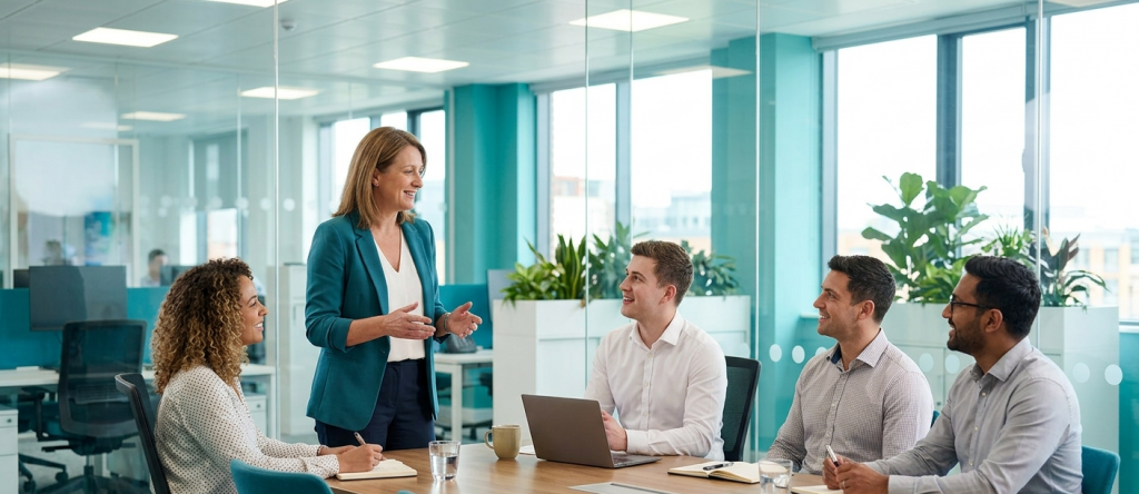 Manager communication skills — team meeting leadership